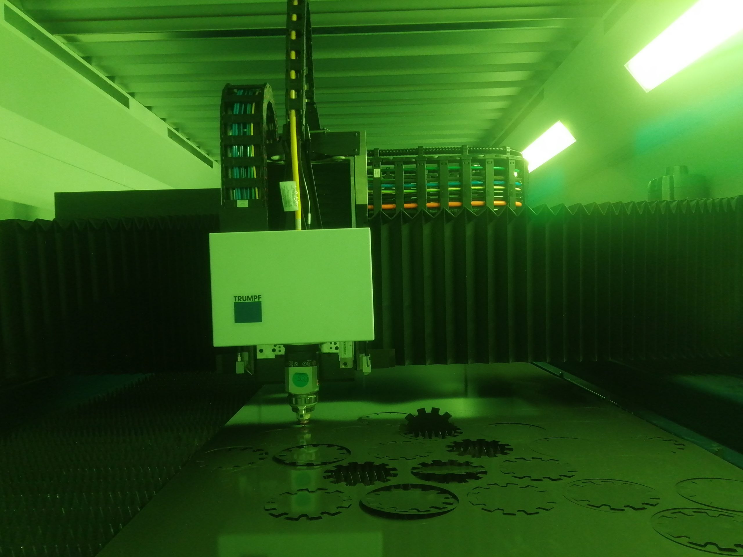 HV Wooding, which employ 90 staff at its manufacturing facility in Hythe, has invested more than £500,000 into the installation of the Trumpf TruLaser 3030 as it looks to take advantage of significant ‘electrification’ opportunities. The company has doubled its laser capacity with this addition and the machine will immediately be used to produce thin gauge laminations and busbars for use in electric cars, lorries, buses and commercial vehicles, not to mention offering customers the ability to cut below 0.5mm thickness and to a better than 50 microns tolerance. Installed last month, the Trumpf 3030 is an industry-leading machine, with 3kW laser power, simultaneous axis speeds 170M/min, axis acceleration of 14 m/s2 and a fast pallet change time of only 18.5 seconds.