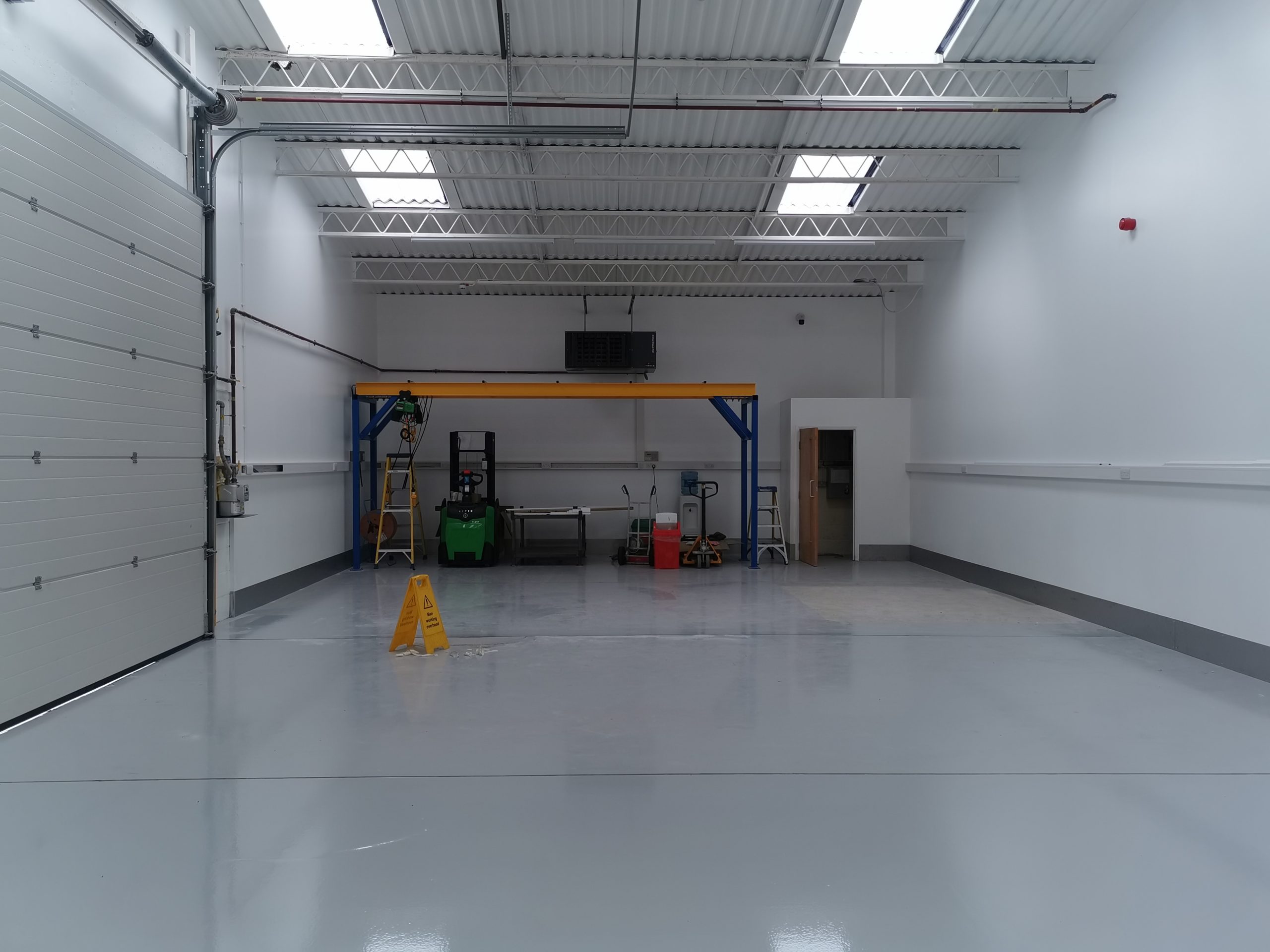 The new unit at H V Wooding, a dedicated manufacturing cell for producing bonded stators and rotors, ready for the ovens and benches to be placed.